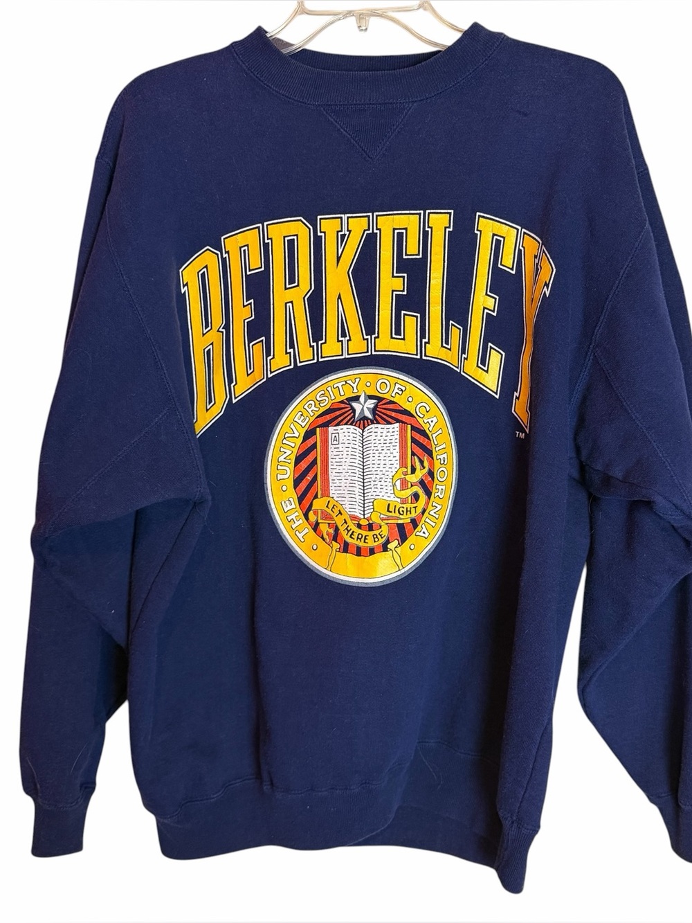 Vintage Berkeley Crewneck Sweatshirt - Navy with Gold Logo